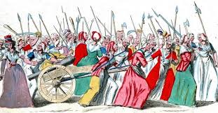 Revolution mit Marsch der Arbeiterinnen zur König und Königin in Versailles